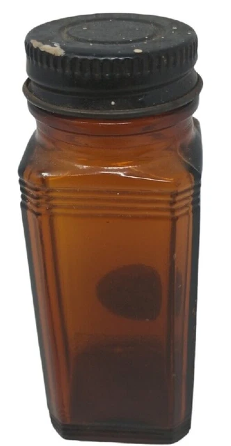 Vintage Amber Pill Bottle