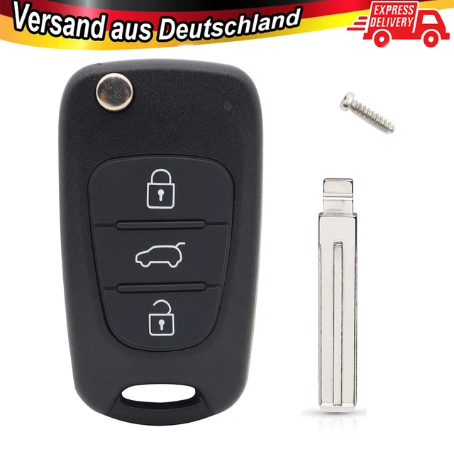 Chiave auto 3 tasti alloggiamento adatto per Hyundai i20 i10 i30 ix35 ix20 Elantra