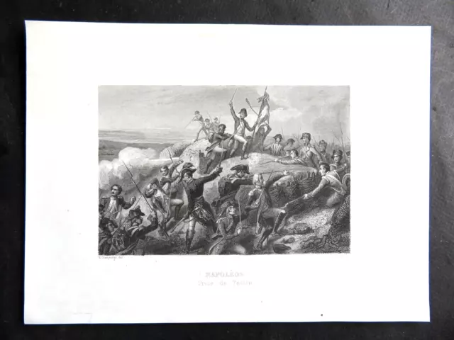 ANTIQUE ENGRAVING 19th century - NAPOLEON TAKEN FROM TOULON