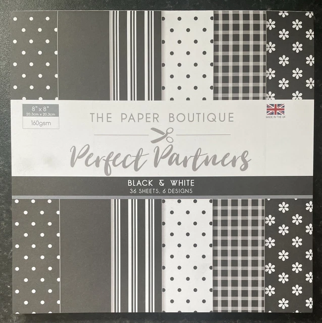 The Paper Boutique Perfect Partners - schwarz-weiß 8x8"" Papierblock