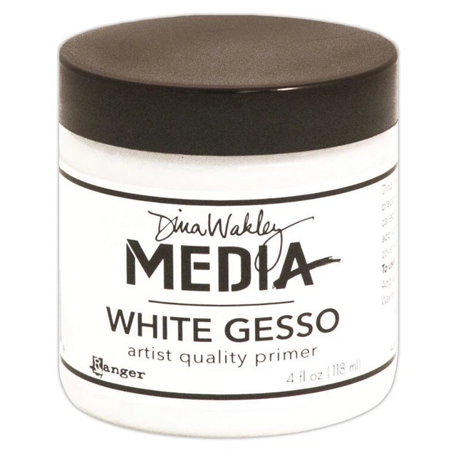 Paquete de 2 frascos blancos Dina Wakley Media Gesso 4 oz -MDM41689