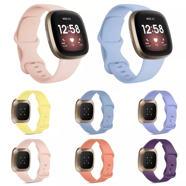 Breathable Sweatproof Solid Color Silicone Watch Strap Compatible With Versa 3