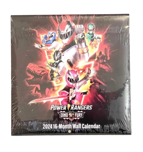 2024 POWER RANGERS DINO FURY 16 Month 10” X 20” 12 Month Wall Calendar