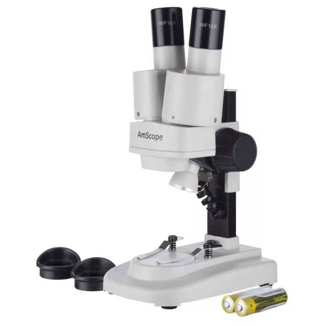 AmScope 20X Inalámbrico LED Portátil Prismáticos Estéreo Microscopio para Niños 2