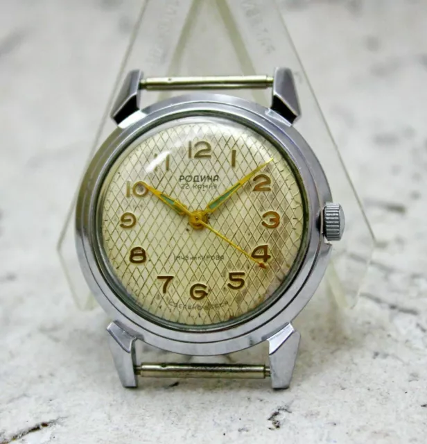 Soviet watch, Rodina white dial, vintage Automatic watch 1950s, made in  USSR | eBay