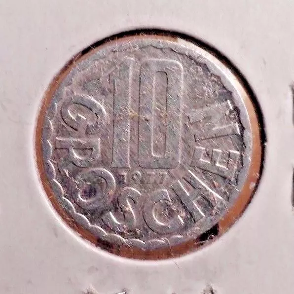 Circulated 1977 10 Groschen Austria Coin (92316)1
