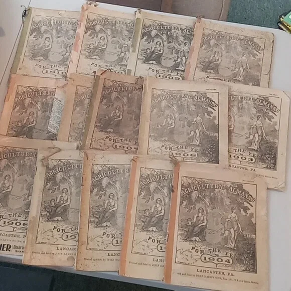 Agricultural ALMANAC 1901-1910 John Baer's Sons