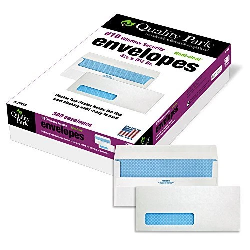 #10 Left Window Security Tinted Envelopes with a Self Seal Closure for Standardn