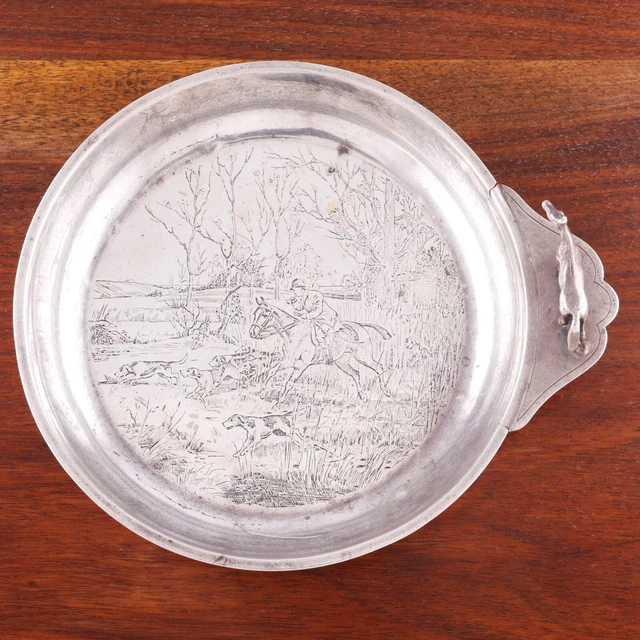 Blackinton Sterling Silver Handled Bowl Sportsware Line Fox Hunting Scene Horses