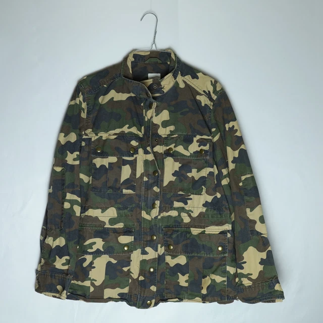Vintage Gap Button Up Men's Medium Heavy Camouflaged Full Zip Up Jacket