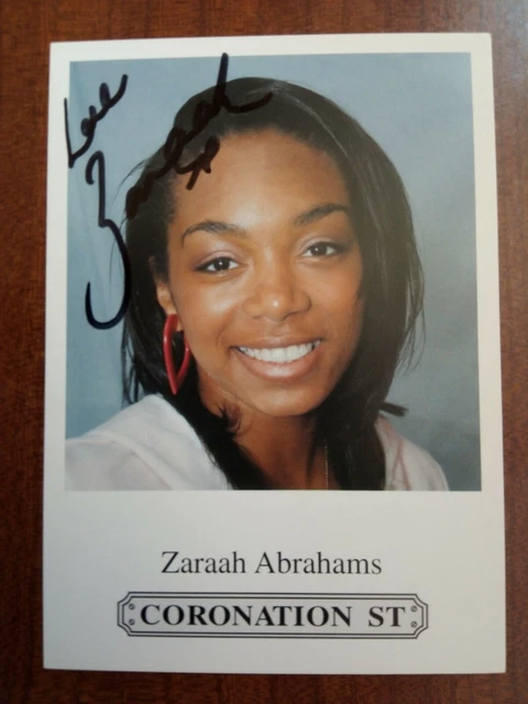 ZARAAH ABRAHAMS Joanne Jackson CORONATION STREET Hand Signed Autograph Cast Card