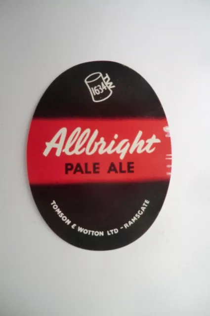 Mint Tomson Wotton Ramsgate Kent Allbright Pale Ale Brewery Beer Bottle Label