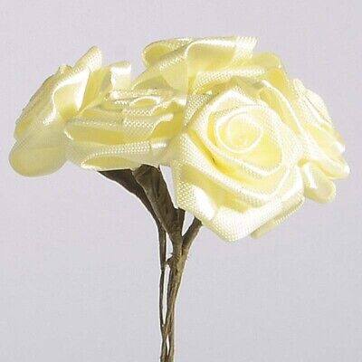 Dior Rose de Dior Grand Fleurons Satin 11cm Mariage Baptême Blanc Quantité au Choix 