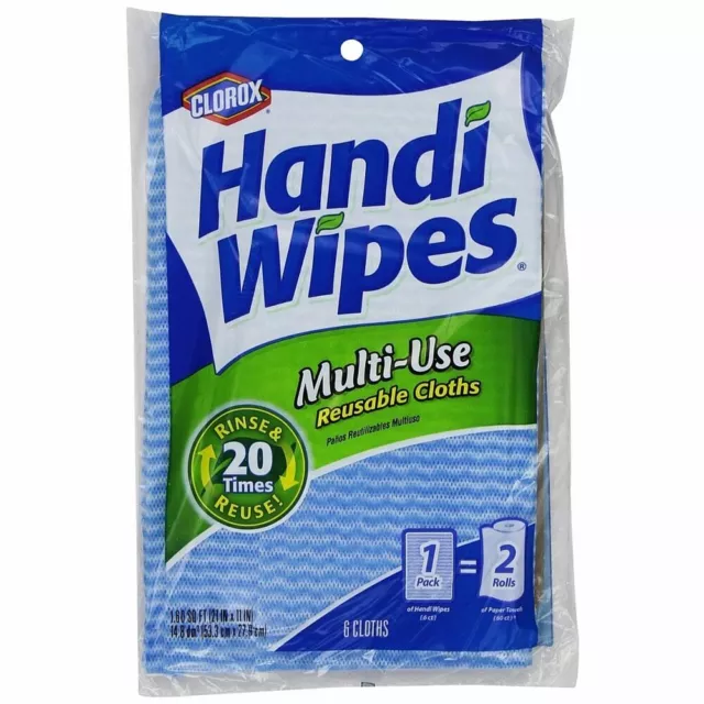 Handi Handy Wipes Multi-Use Reusable Cleaning Cloths 6 Pack QUANTITY DISCOUNTS