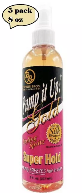 BB Pump It Up Gold Styling Spritz Super Hold 8 oz (80 % hold)