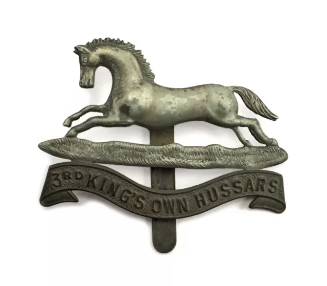 WW1 British Army 3rd KINGS OWN HUSSARS Regiment Cap Badge Insignia WWI