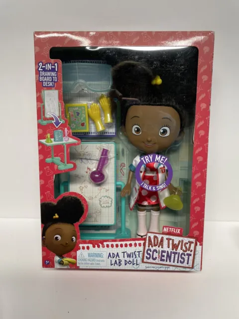 NEW ADA Twist Lab Doll Just Play 12.5 inch Scientist with Sounds Toy 31905