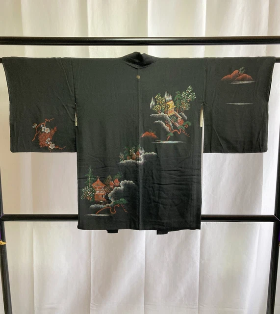 Vintage Japanese Haori Jacket - Antique Haori Silk Kimono Jacket