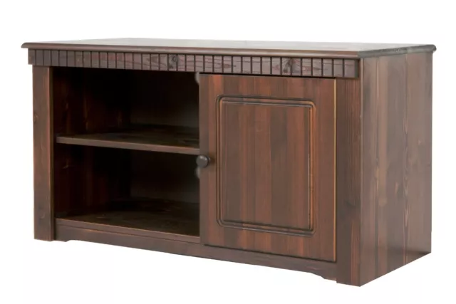 TV Lowboard Landhausstil TV Regal Schrank aus Kiefernholz kolonialfarben NEU