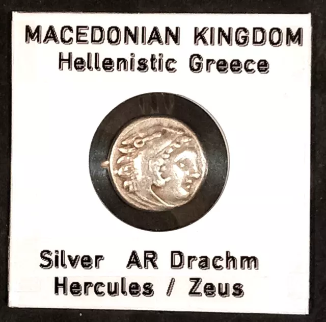 MACEDONIA Hellenistic GREECE AR Drachm Hercules / Zeus Alexander III Macedonian