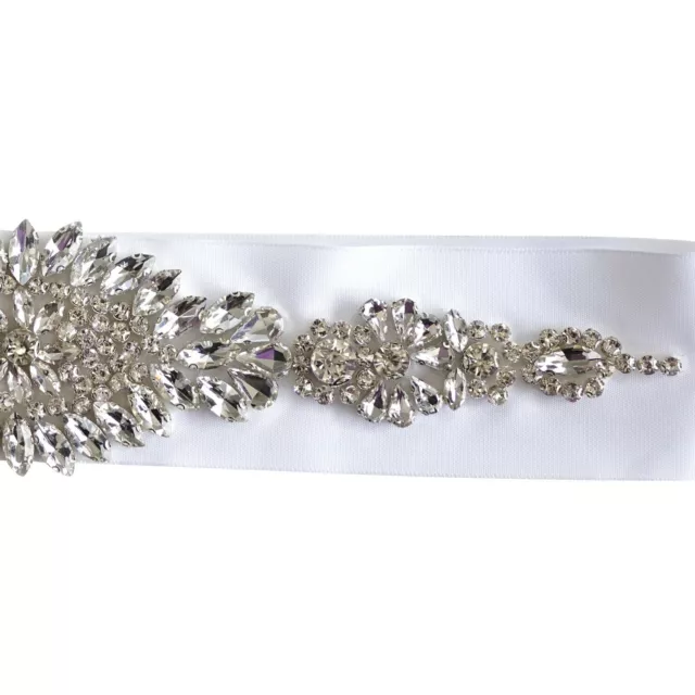 Bridal Dress Sash Crystal Sash Belt Wedding Dress Sash Rhinestone Ribbon Belt 3