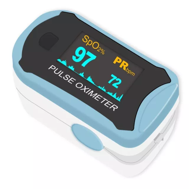 Easy@Home Fingertip Pulse Oximeter SpO2 Blood Oxygen Saturation Meter and Heart