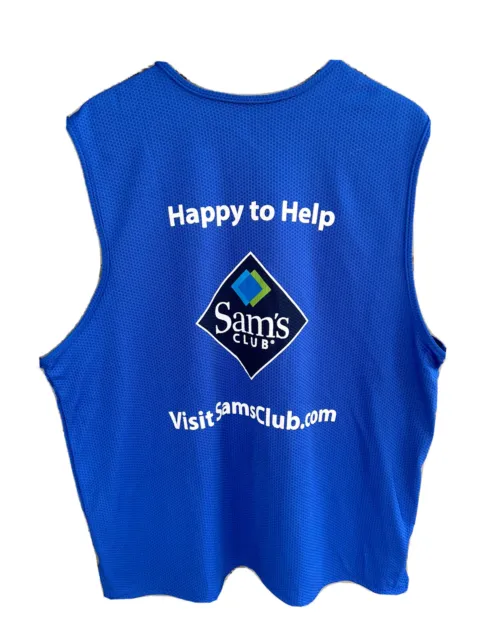 Sam’s Club Associate Employee Uniform Vest Small Blue Sleeveless Polyester