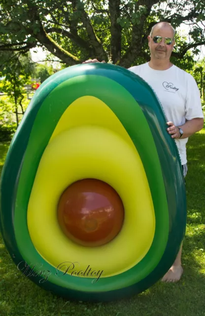 Aufblasbare Luftmatratze "Avocado" ~165x130 cm + Wasserball mit ~45 cm