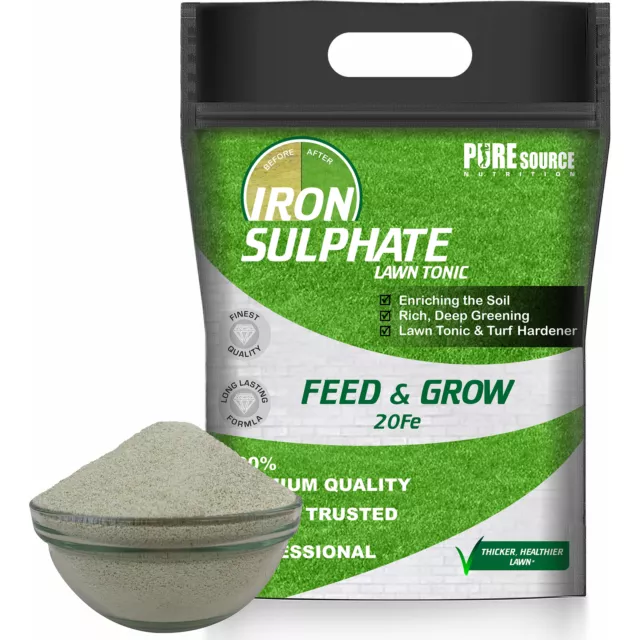 Iron Sulphate Tonic Greener Grass Turf Lawn Feed Food Fertiliser Water Soluble