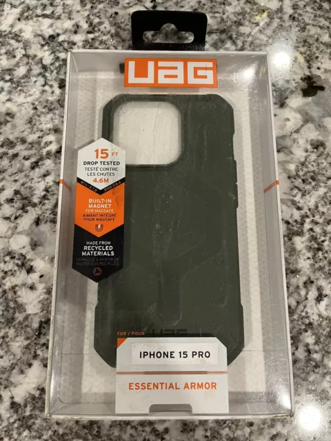 New UAG Essential Armor iPhone 15 Pro Green Magnetic Light Weight Rugged Case