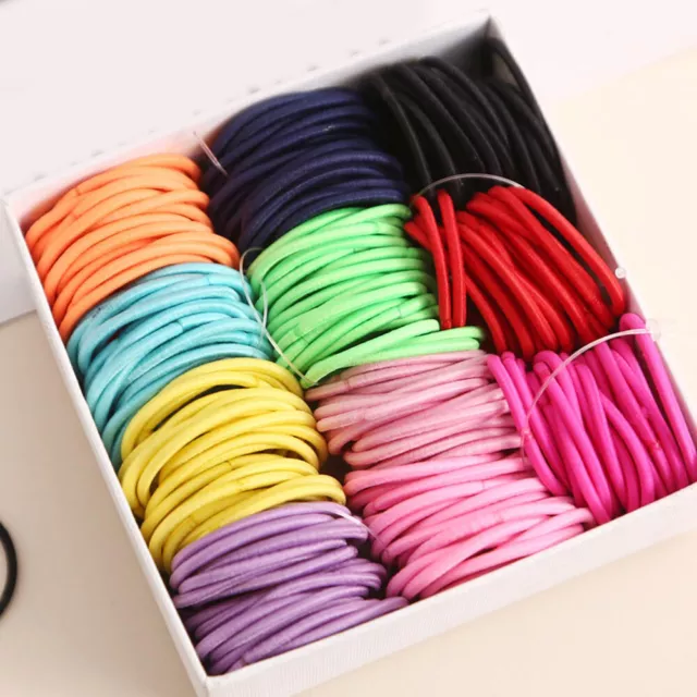 250 Mini Colorful Hair Elastics Rubber Bands Braids Braiding Plaits Small Bands.