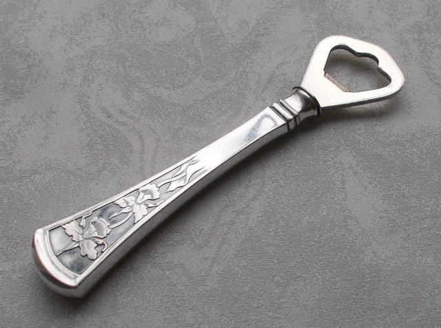 Rare Flaschenöffn Art Nouveau Narcissus IN 830er Silver Denmark Um 1937