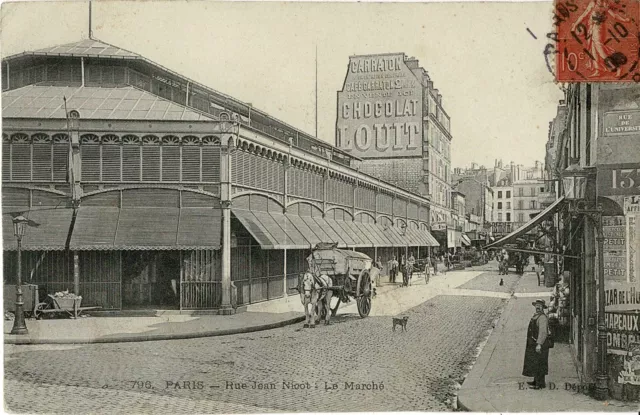 CPA - Paris - Rue Jean Nicot - Le Marché