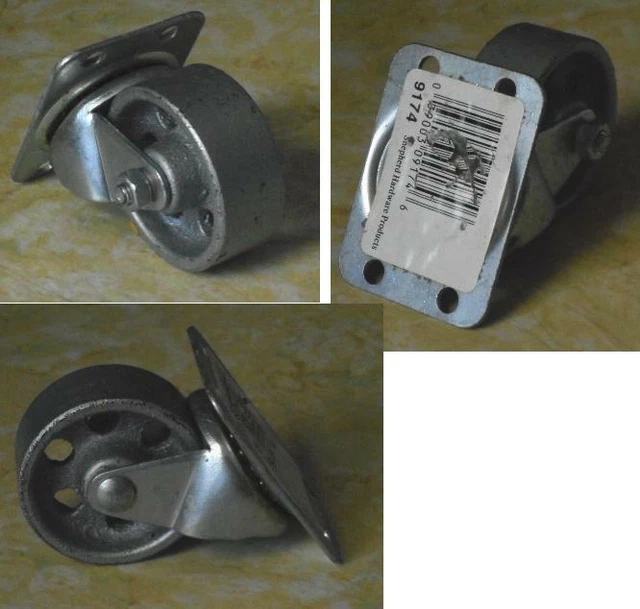 Shepherd Hardware Heavy Duty Metal Swivel Plate Caster 2.5" with metal wheel