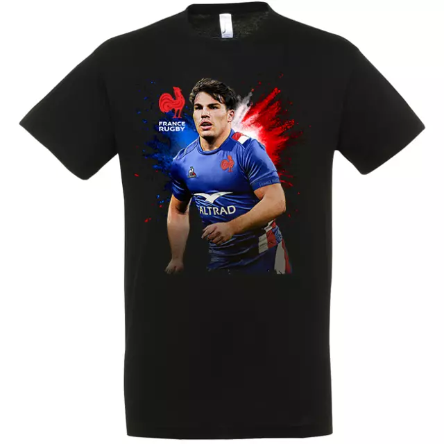 T-Shirt Rugby Antoine Dupont Teeshirt Rugbyman XV De France Tailles Du XS Au 4XL