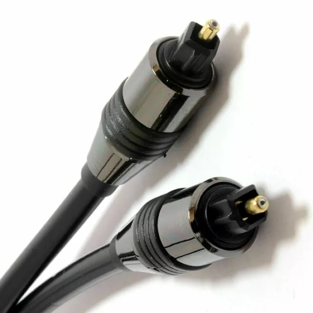 Toslink Optical Digital Cable 1m to 20m Audio Lead SPDIF Surround Sound Black HQ 3