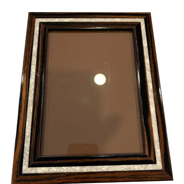 Natalini Made In Italy Inlaid Mother-of-pearl Wooden Lacquered Photo Frame 5x7