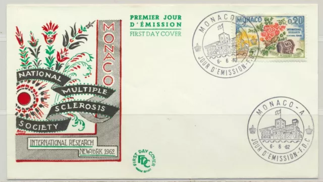 Monaco Sc. 506 National Multiple Sclerosis Society of NY Hope Chest on 1962 FDC