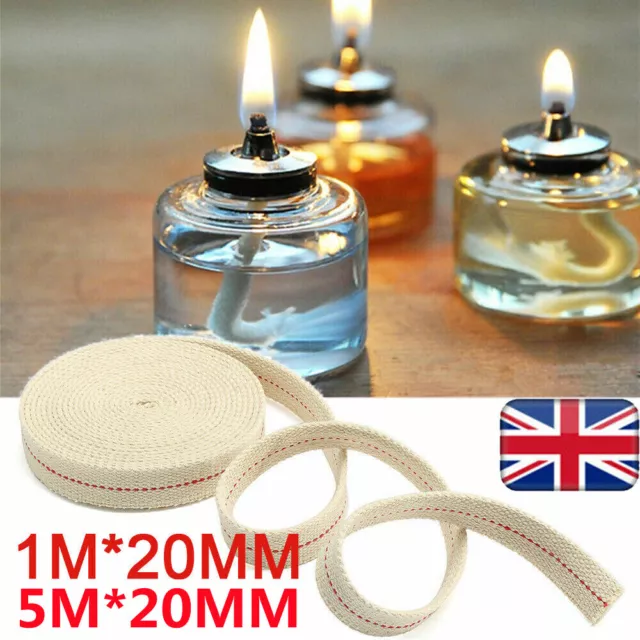 15 FT 4.5M Flat Cotton Oil Lamp Lantern Wick 15MM for Kerosene Burner!