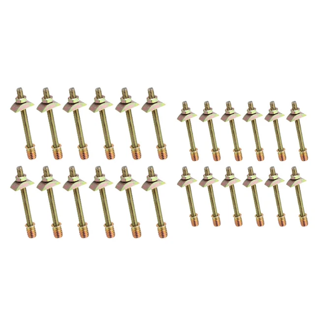 12X FURNITURE CONNECTOR Bolts Threaded Rod Connectors for Bed Frame ...