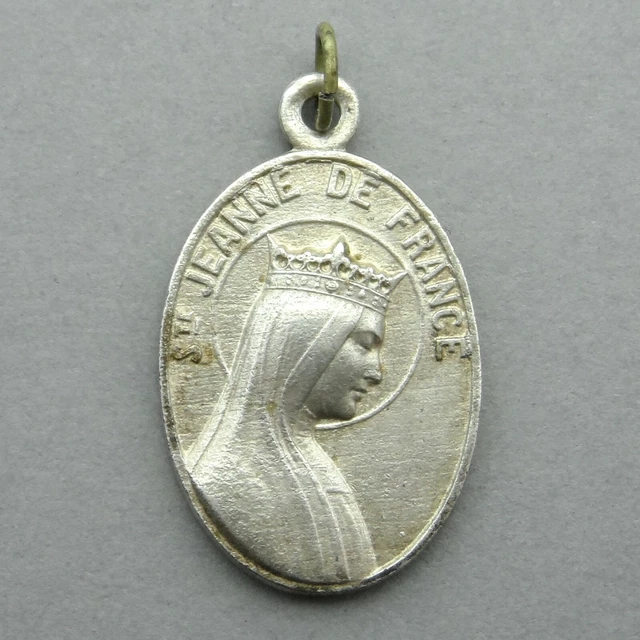 Grande Medaglia Pendantif Giovanna D'Arco A Cavallo – Argento Sterling 950 – Gioiello Francese Antique