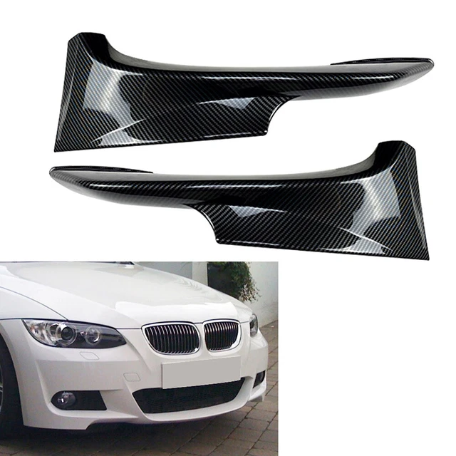 2x For BMW 3 Series E92 E93 M-Tech 325i Front Bumper Lip Corner Splitters Carbon