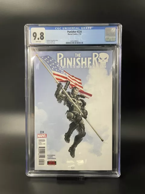 PUNISHER #224 - CGC 9.8 - Clayton Crain WAR MACHINE Bernthal Variant HTF RARE