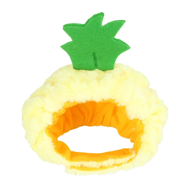 1 pieza Piña Mascota Sombrero Sombrero Tocado Mascota Conjunto Ropa para el cabello Hermoso we