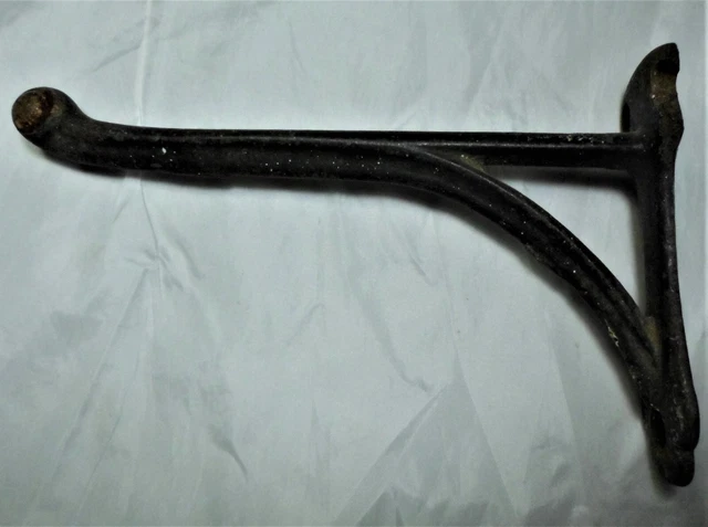 Large Old Coat Hook Tack Harness Horse Vintage Rustic Cast Iron 7-1/2"