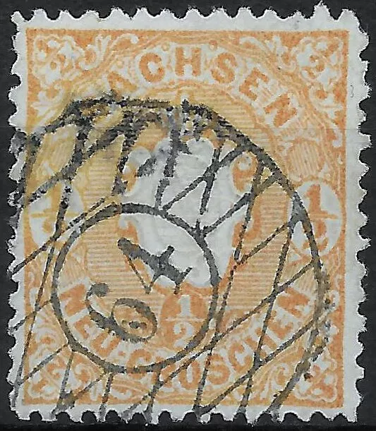 SACHSEN... MiNr. 15c ...1/2 Ngr...Nummernstempel 64 (Eisenberg)...BPP geprüft