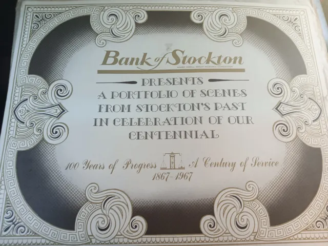 Bank of Stockton Centennial Gold Foil Art , 1967,  Stockton, California