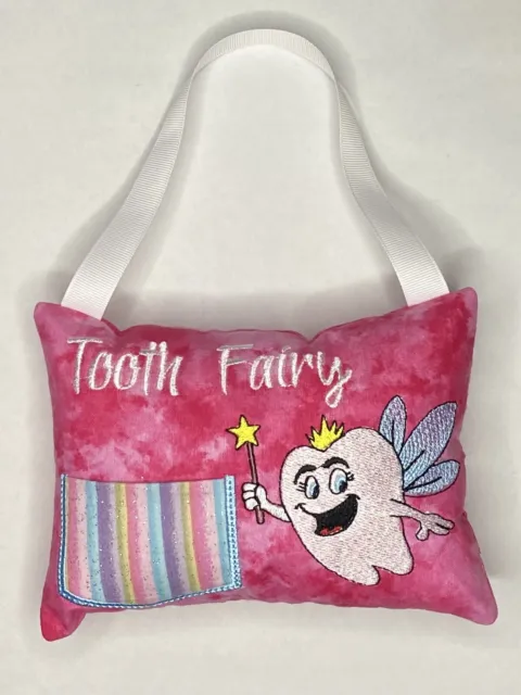 Tooth Fairy Pillow Lost Teeth Money Pocket On Front Cushion Birthday Gift