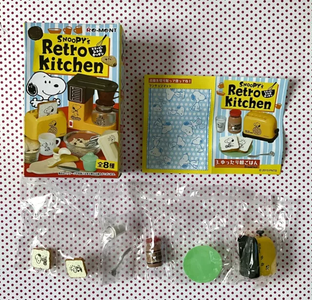 Snoopy Re Ment Retro Kitchen Dolls House Miniatures Breakfast Toaster re-ment