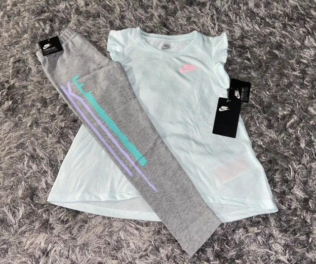 Girls Nike T-shirt & Legging’s Set  Age 4-5 or 6-7 Years New Rrp £34.99